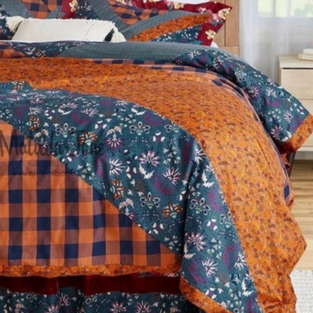 RARE Matilda Jane KING Multicolor Patchwork Duvet Set